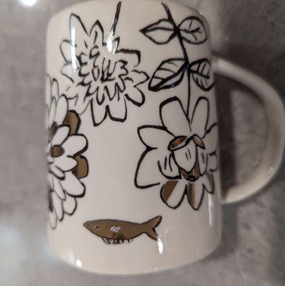 Anthropologie fish and flower mug - Picture 5 of 8